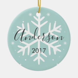 Personlig Snowflake Photo jul Ornament