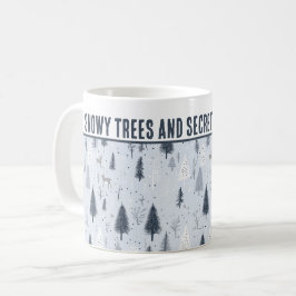 Personlig Snowy Träd och hemliga Hjortar Kaffemugg