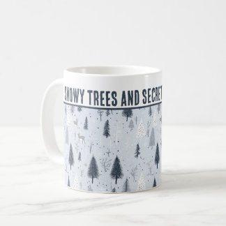 Personlig Snowy Träd och hemliga Hjortar Kaffemugg