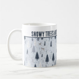 Personlig Snowy Träd och hemliga Hjortar Kaffemugg