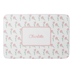Personlig snygg och proper Peony placemat Badrumsmatta