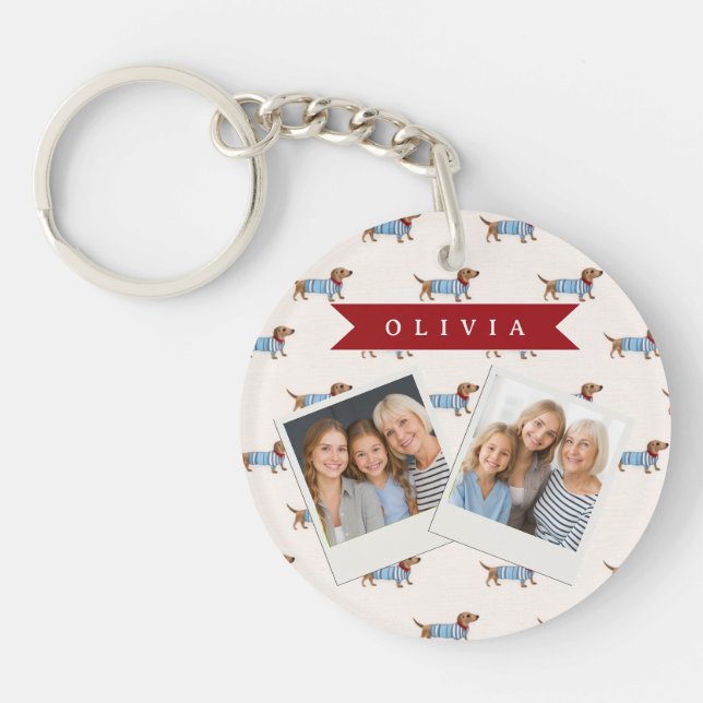 Personlig snygg och söt dachshund-mönster (Framsidan)