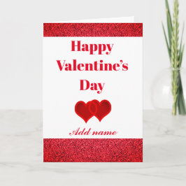 Personlig snygg valentinaskål kort