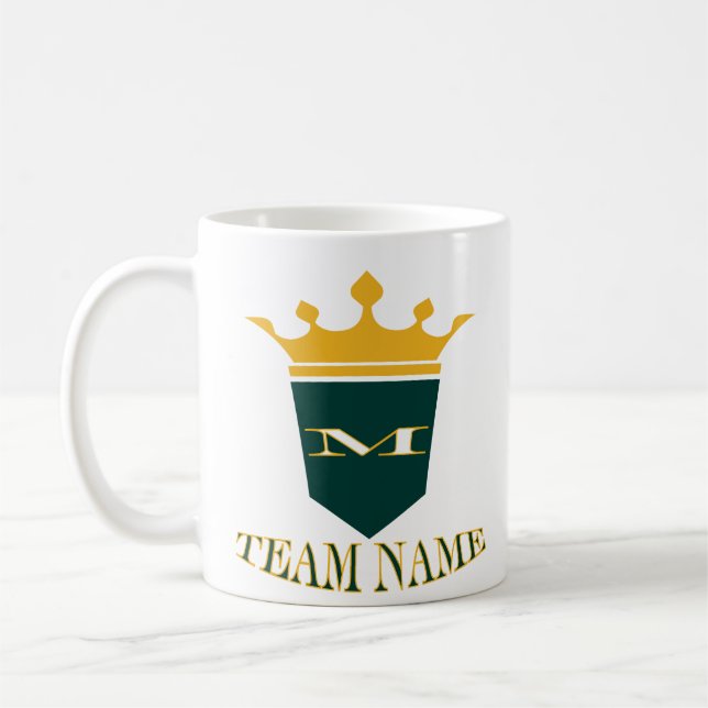 Personlig Snyggt Anpassningsbar Team Namn Kaffemugg (Vänster)