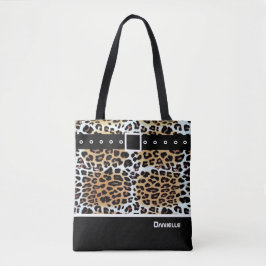 Personlig Snyggt Brown White Black Leopard Tygkasse