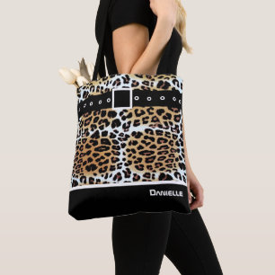 Personlig Snyggt Brown White Black Leopard Tygkasse