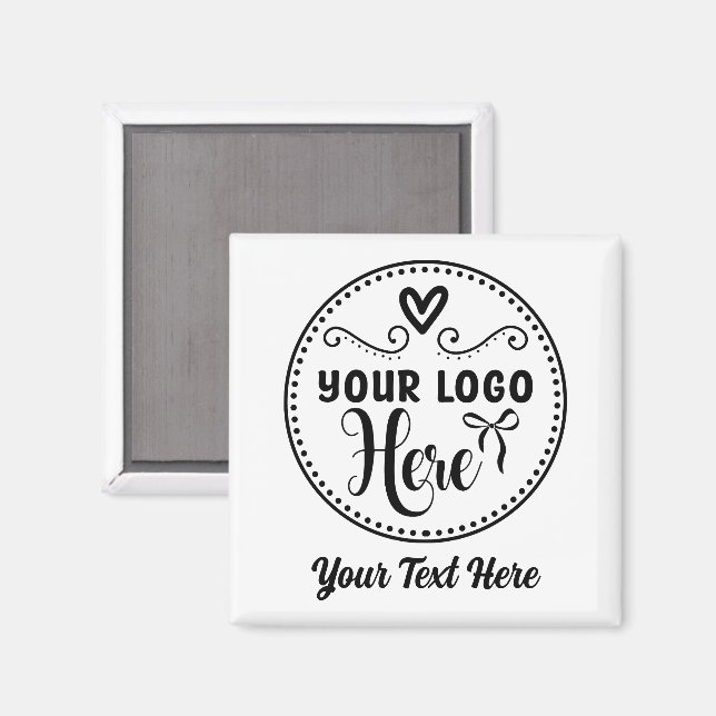 Personlig Snyggt Logotyp Modern Anpassningsbar Bra Magnet (Front/Back)