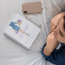 Personlig Snyggt Mode Woman Lila blommor