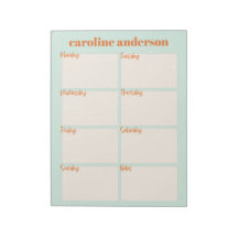 Personlig Snyggt veckovis planering i Aqua Mint