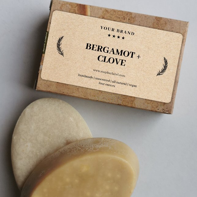 Personlig Soap Label Kraft Background-etikett Fraktsedel (Skapare uppladdad)