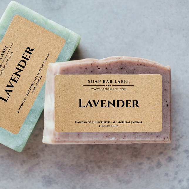 Personlig Soap Label Kraft Background-etikett Fraktsedel (Skapare uppladdad)