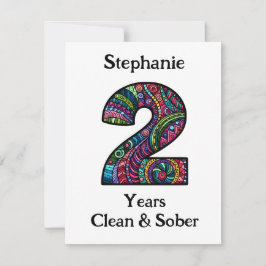 Personlig Sober-årskort 2 år Julkort