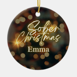 Personlig sober christmas julgransprydnad keramik