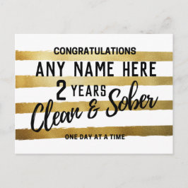 Personlig Sobriety Årsdag 12 steg nykter Vykort