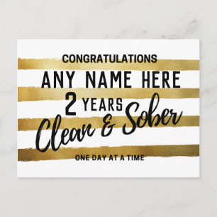 Personlig Sobriety Årsdag 12 steg nykter Vykort
