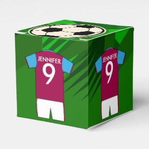 Personlig Soccer Jersey Claret och Blue Presentaskar
