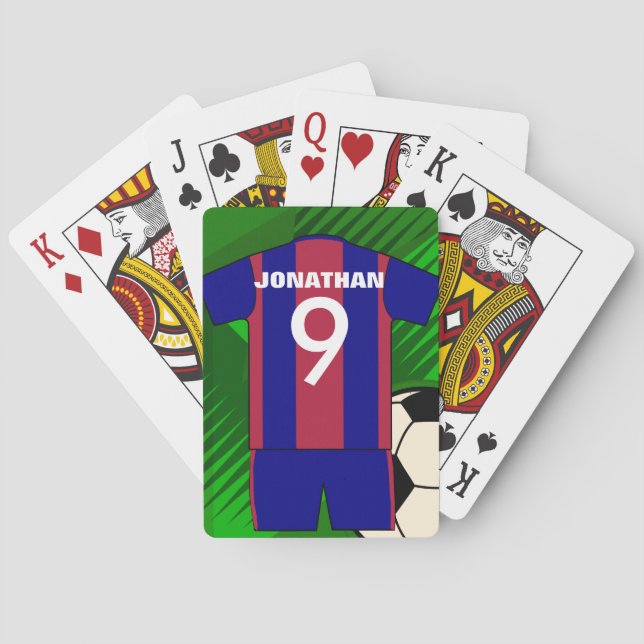 Personlig soccer jersey och boll casinokort (Baksidan)