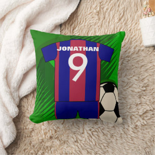 Personlig soccer jersey och boll kudde