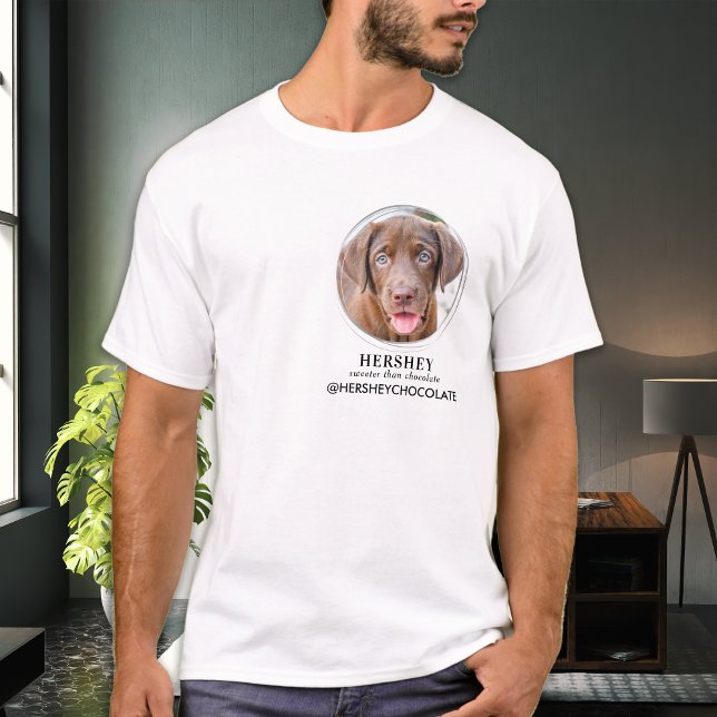 Personlig Social Media Insta Berömd Pet Photo T Shirt (Skapare uppladdad)