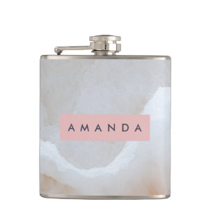 Personlig Soft Cream Onyx Marble Struktur Fickplunta