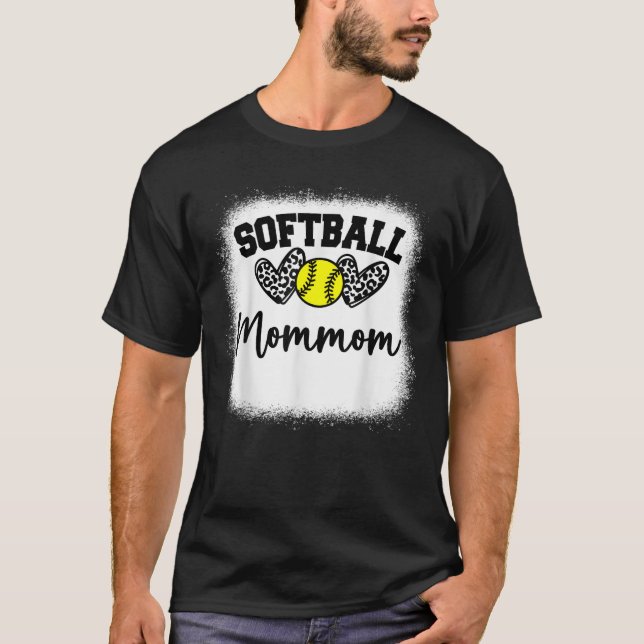 Personlig Softball Heart Cute Mommom Women T Shirt (Framsida)