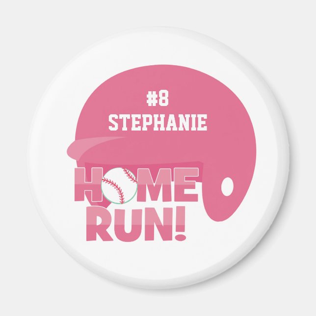 Personlig Softball home springa helmet magnet (Framsidan)
