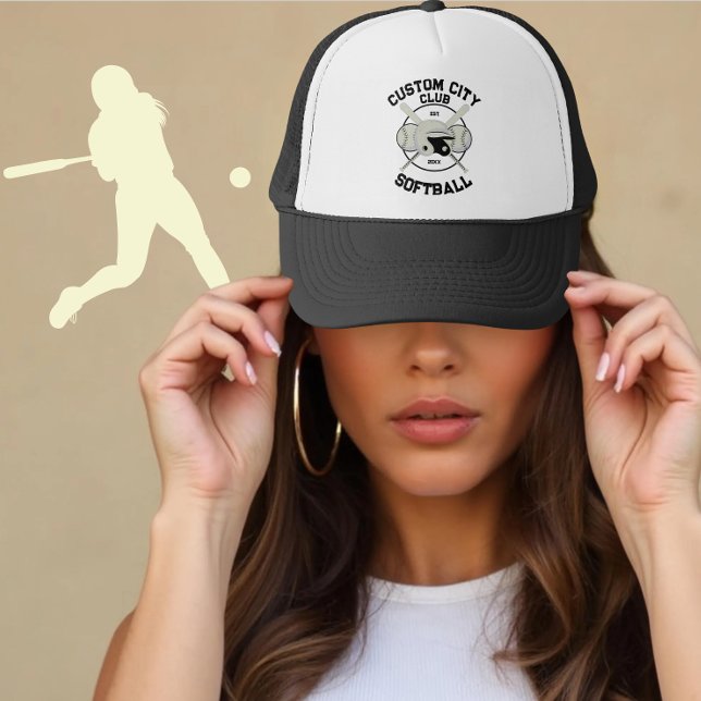 Personlig Softball Klubb & City Namn Gift Player Keps (Skapare uppladdad)