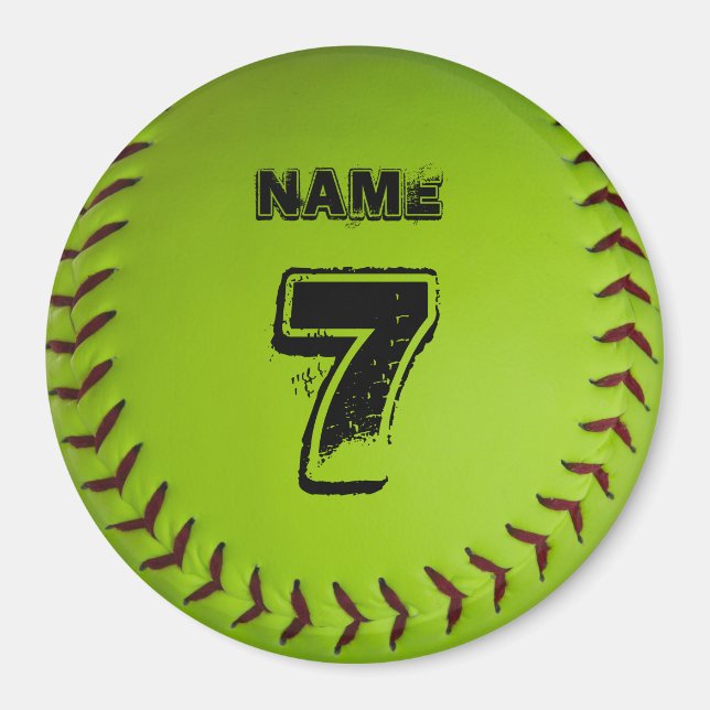 Personlig Softball Magnet (Framsidan)