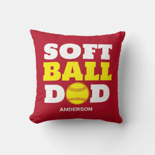 Personlig Softball Pappa Fars dag Kudde
