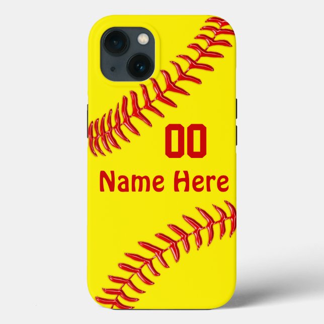 Personlig, Softball Phone Case, NEWEST - OLDER (Baksida)