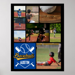 Personlig Softball Photo Collage Namn Team # Poster