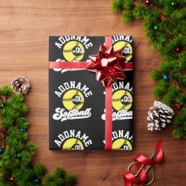 Personlig Softball Player ADD NAMN Retro Team Presentpapper