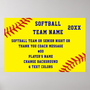 Personlig, Softball Poster, Softball Senior Poster