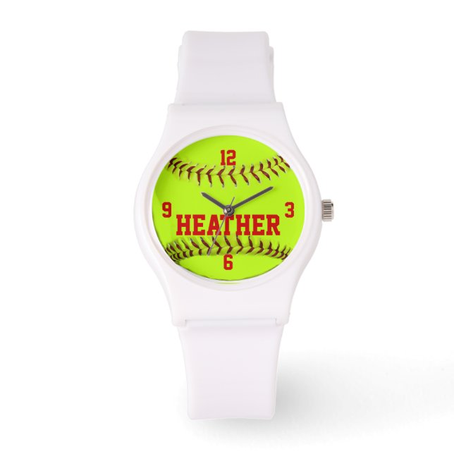Personlig Softball Wrist Watch Armbandsur (Framsida)
