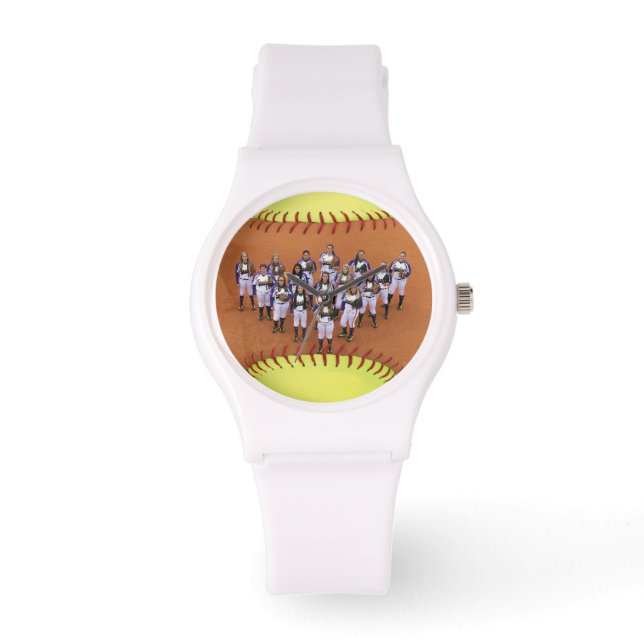 Personlig Softboll Foto Armbandsur (Framsida)