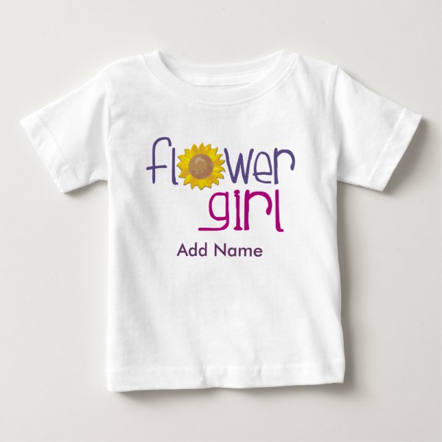 Personlig Sol Flowergirl T-shirts (Framsida)
