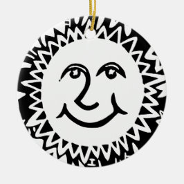 Personlig Sol Mönster Julgransprydnad Keramik