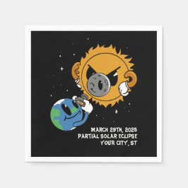 Personlig Solar Eclipse 2025 fotobomb Pappersservett
