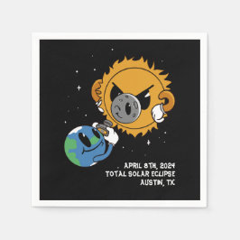 Personlig Solar Eclipse 2025 fotobomb Pappersservett