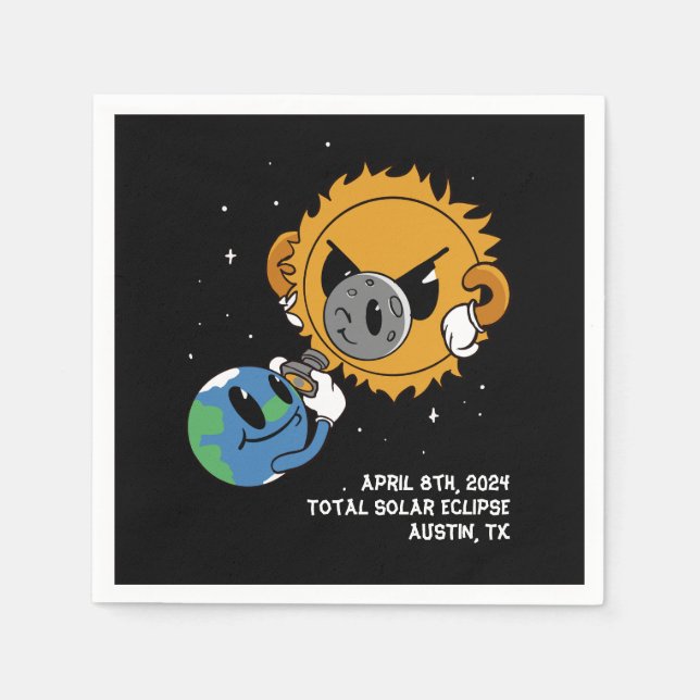 Personlig Solar Eclipse 2025 fotobomb Pappersservett (Framsidan)
