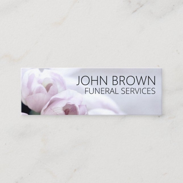 Personlig "Solemn Flowers" Social Media Mini Visitkort (Framsida)
