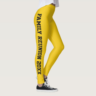 Personlig solgul idrottsfamiljeförening leggings
