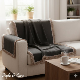 Personlig Solid Black Färg Filt