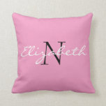Personlig Solid Rosa.Tecknad Cupaka-samling Kudde<br><div class="desc">Klicka på "Anpassa den!" för att anpassa den här designen med ditt eget namn. Tecknad Cuptårtsamling. Fast Rosa. Orderande med kuddar: Välj ett udda tal (3, 5, 7). Matcha stora utskrifter punkter (rand) mönster heltäckande färg.</div>