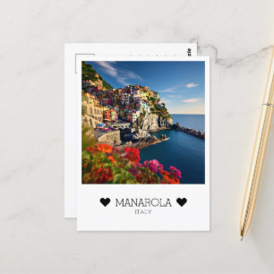 Personlig, solig dag i Manarola, Italien Vykort
