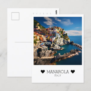 Personlig, solig dag i Manarola, Italien Vykort