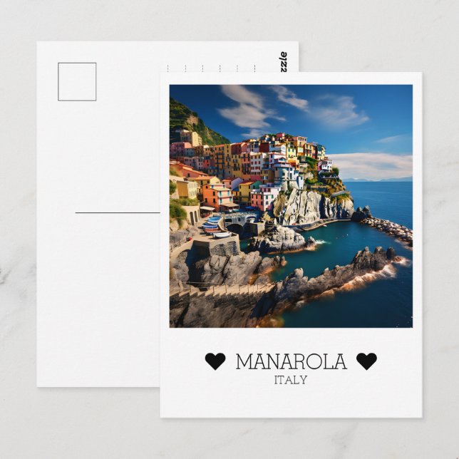 Personlig, solig dag i Manarola, Italien Vykort (Fram/baksida)