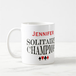 Personlig Solitaire Champion Kaffemugg