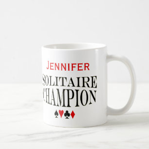 Personlig Solitaire Champion Kaffemugg