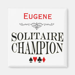 Personlig Solitaire Champion Magnet